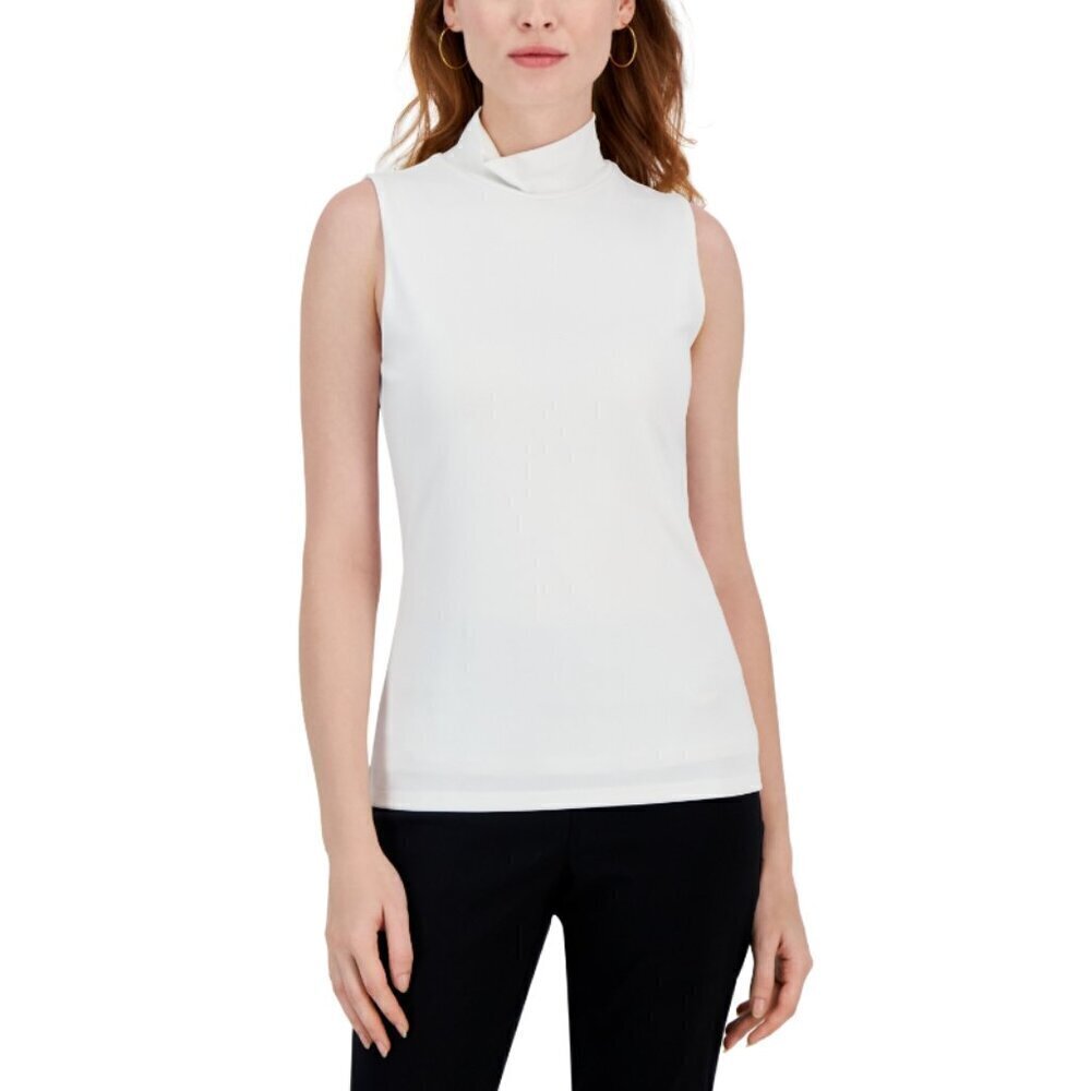 I.N.C. International Concepts Size XS White Stretchy Mock-Neck Tank Top NWOT